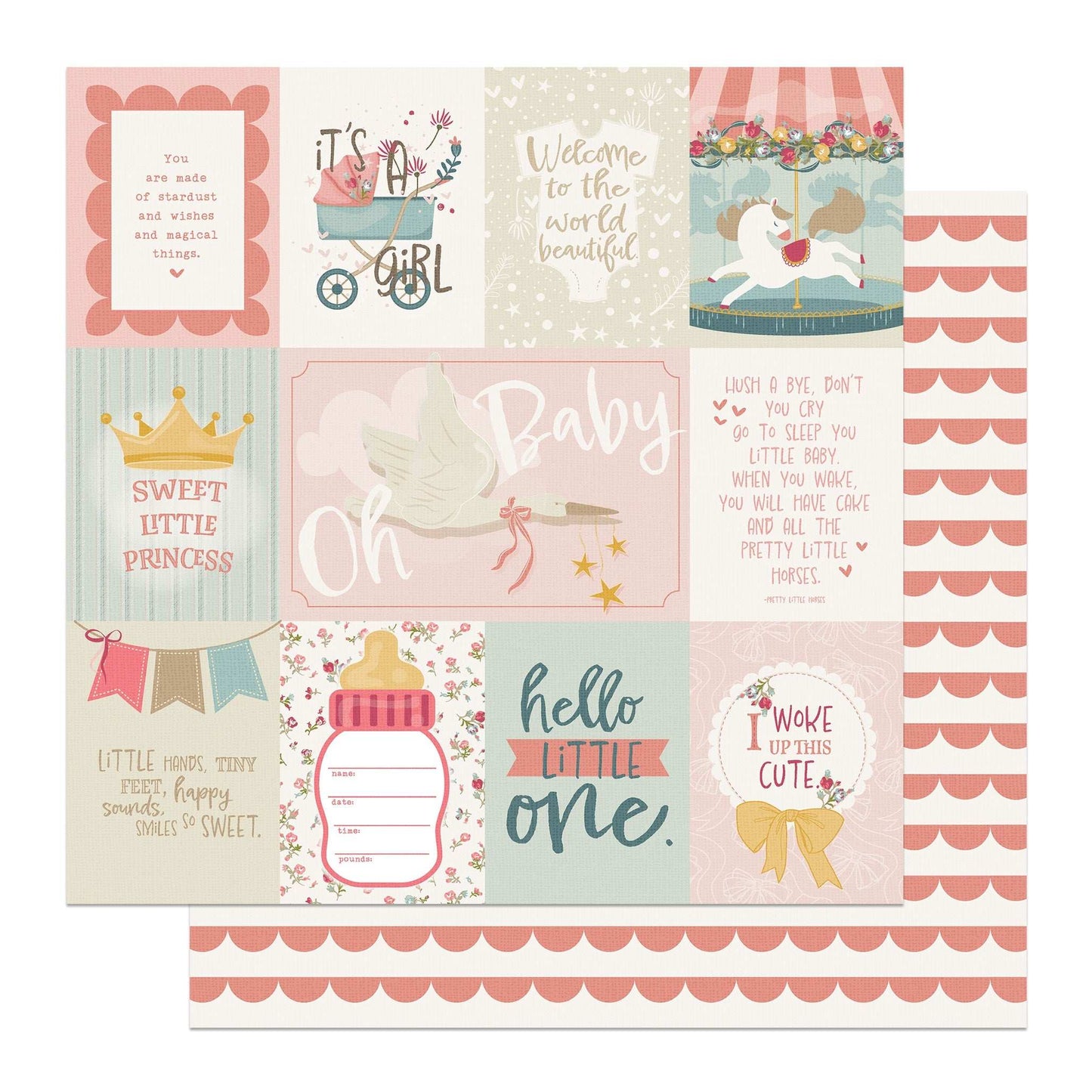 Sweet Little Princess Double-Sided Cardstock 12"X12"-Select Style