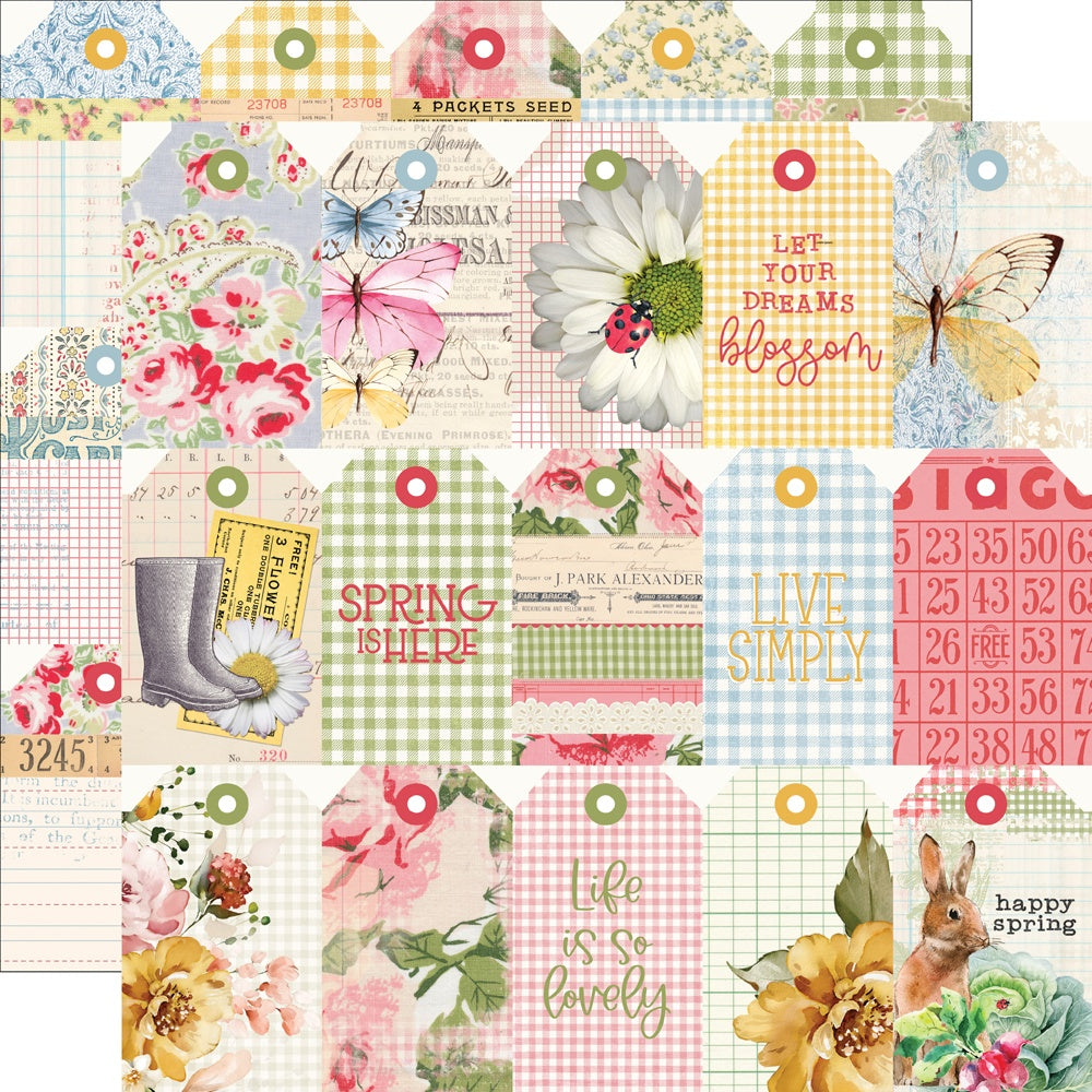 Simple Vintage Spring Garden Double-Sided Cardstock 12"X12"-Select Style