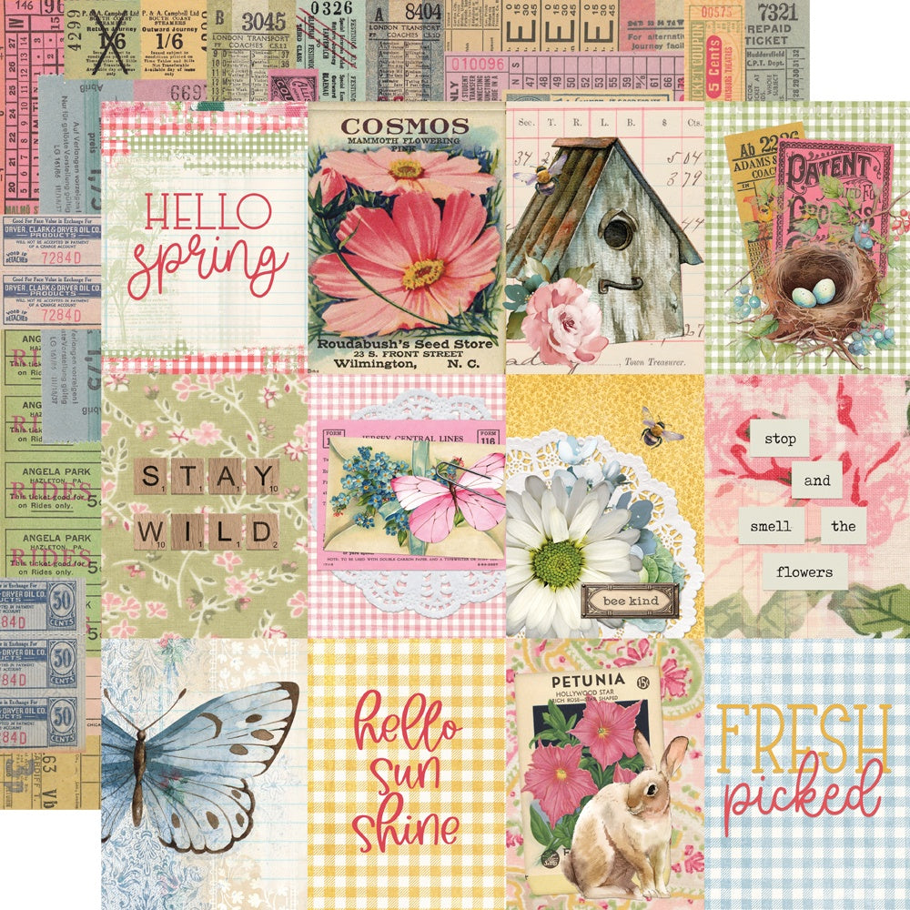 Simple Vintage Spring Garden Double-Sided Cardstock 12"X12"-Select Style