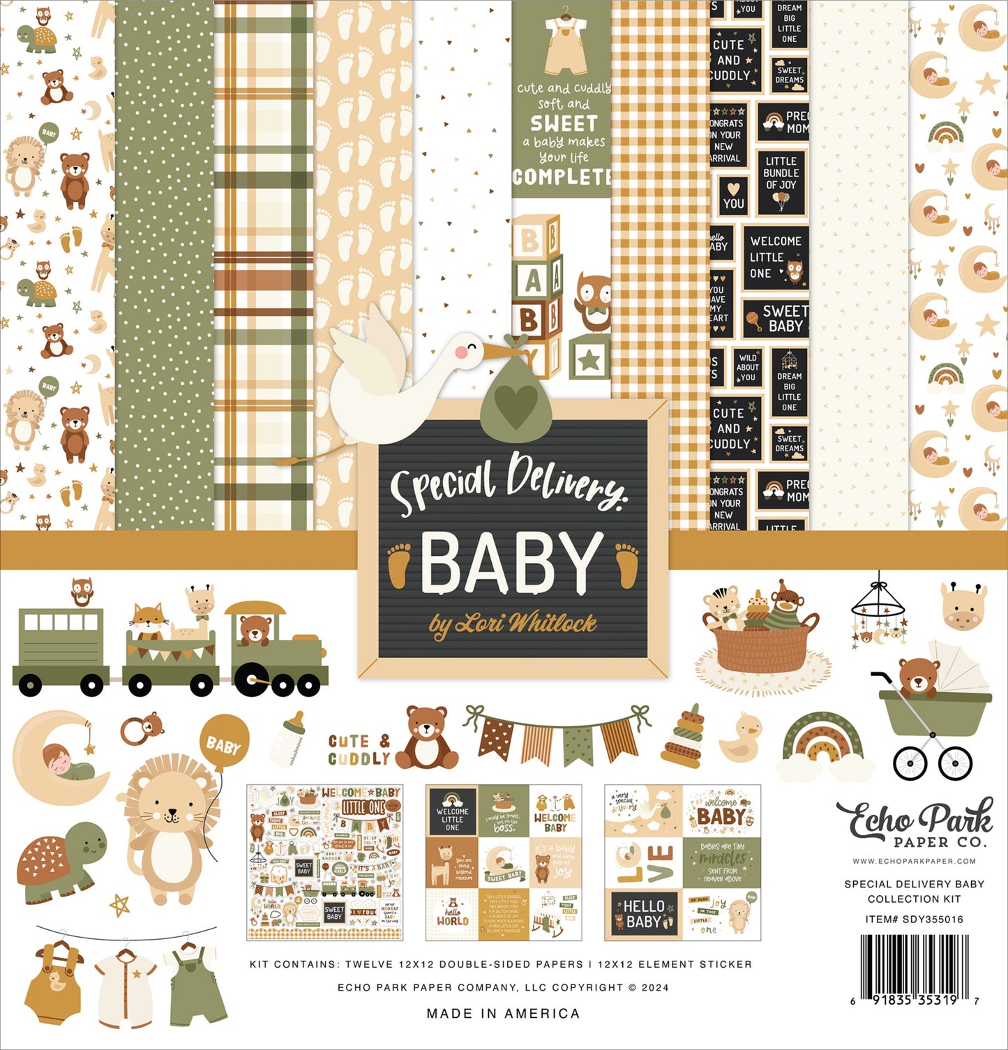 Echo Park Collection Kit 12"X12"-Special Delivery Baby