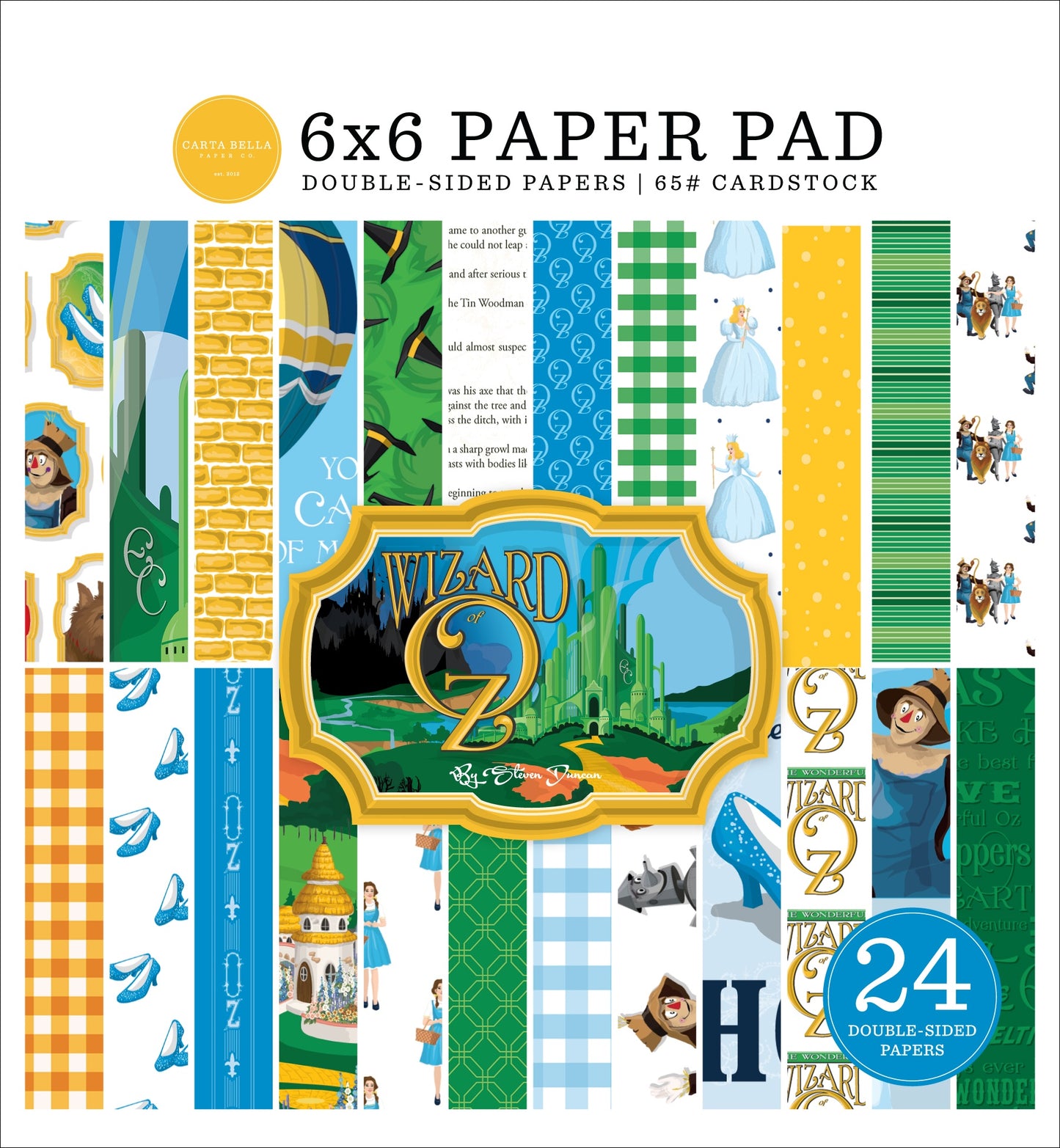 Carta Bella Double-Sided Paper Pad 6"X6" 24/Pkg-Wizard Of Oz