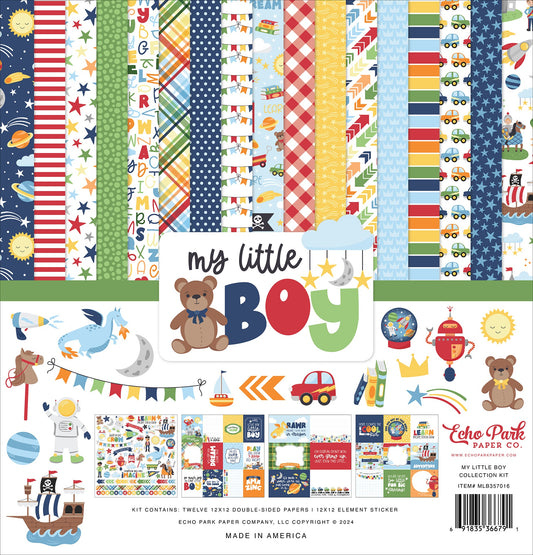 Echo Park Collection Kit 12"X12"-My Little Boy