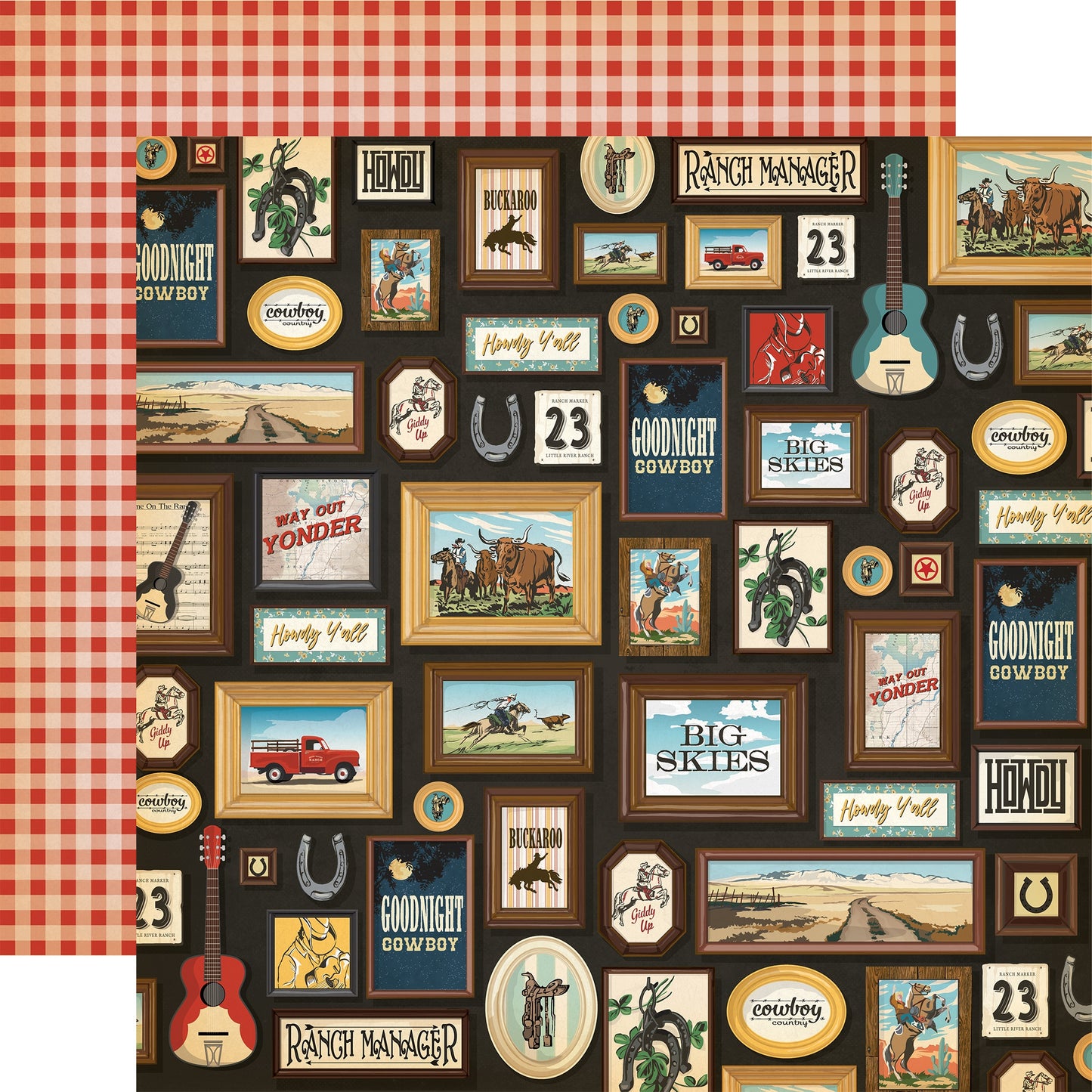 Cowboys Double-Sided Cardstock 12"X12"-Select Style