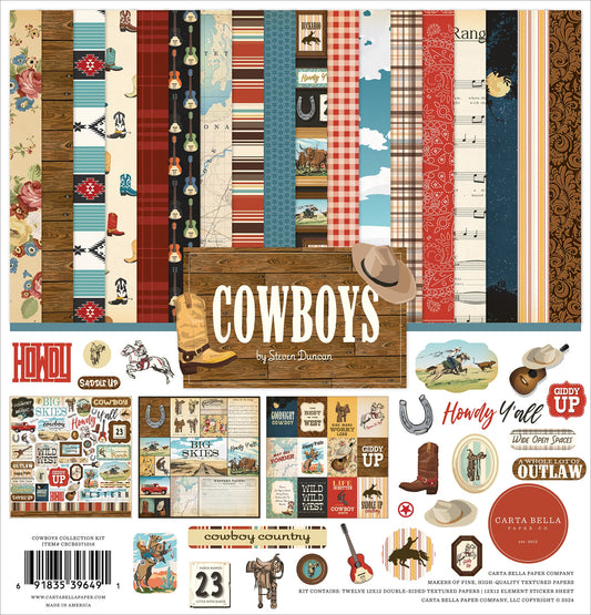 Carta Bella Collection Kit 12"X12"-Cowboys