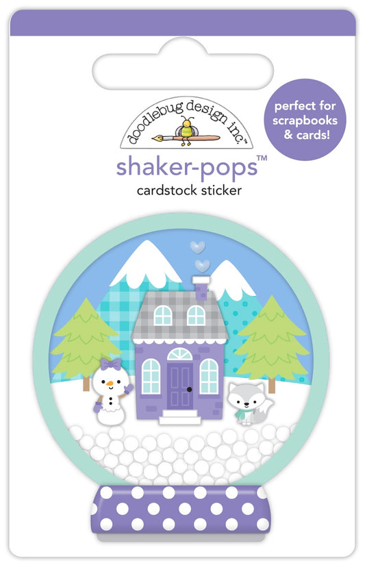 Doodlebug Shaker-Pops 3D Sticker-Winter Wonderland