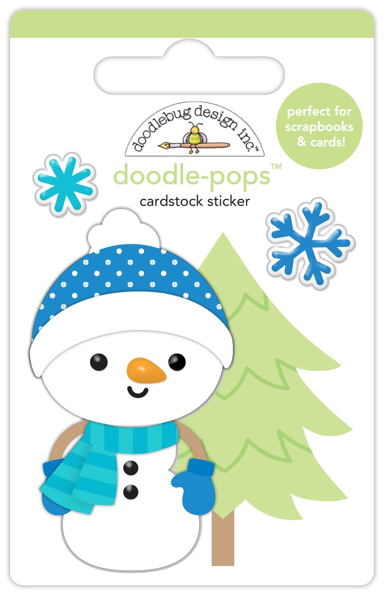 Doodlebug Doodle-Pops 3D Sticker-Snow Cute