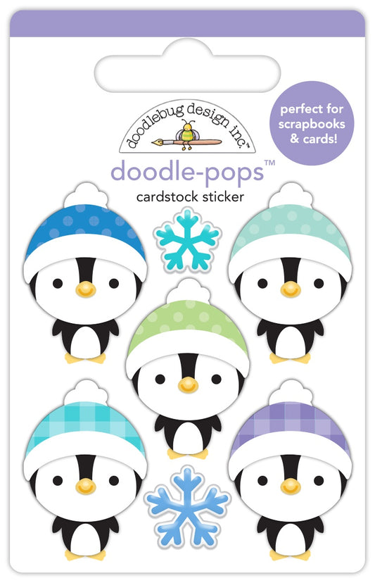 Doodlebug Doodle-Pops 3D Sticker-Penguin Pals