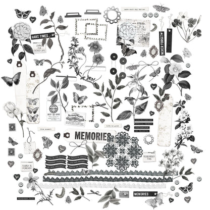 Color Swatch: Charcoal Laser Cut Outs-Elements