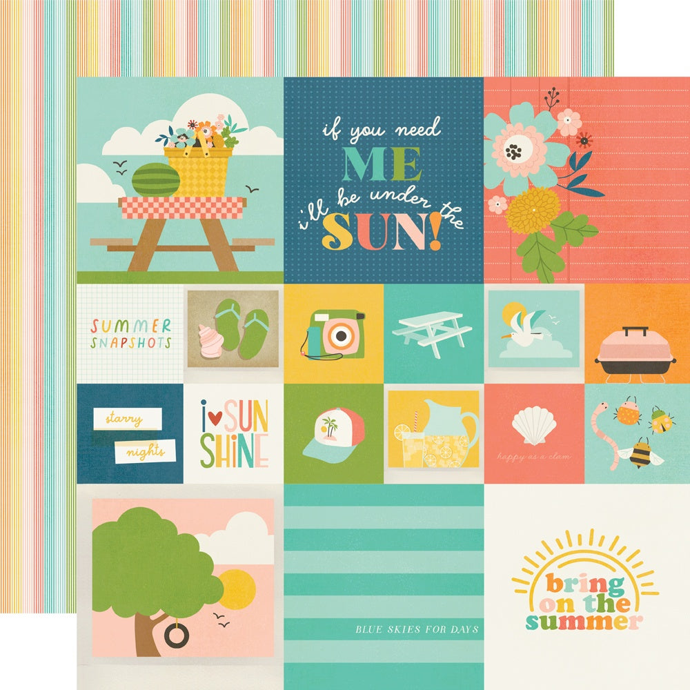 Summer Snapshots Double-Sided Cardstock 12"X12"-Select Style