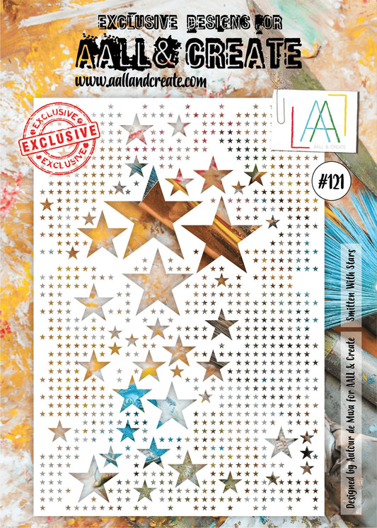 AALL And Create A4 Stencil-Smitten With Stars