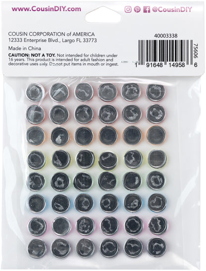 CousinDIY Acrylic Adhesive Gems 10mm-Rainbow