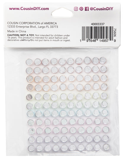CousinDIY Acrylic Adhesive Gems 6mm-Rainbow