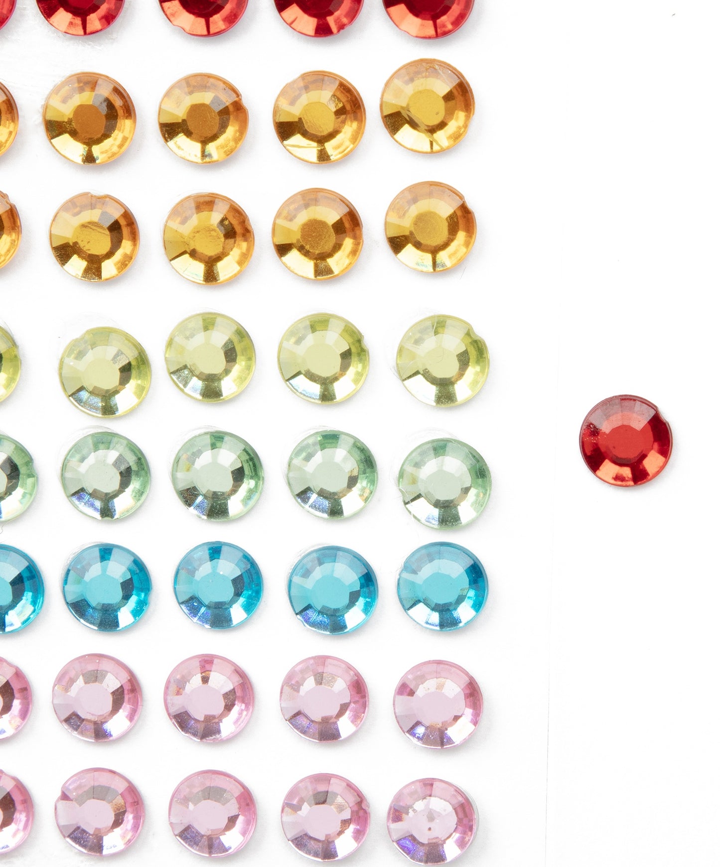 CousinDIY Acrylic Adhesive Gems 6mm-Rainbow