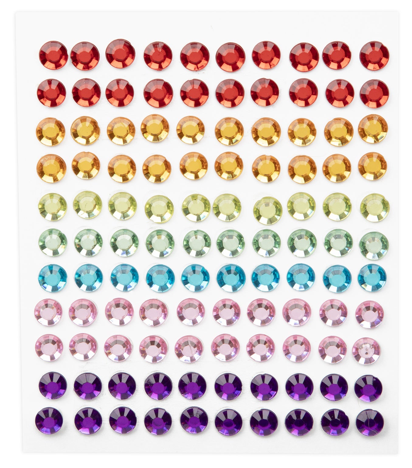 CousinDIY Acrylic Adhesive Gems 6mm-Rainbow
