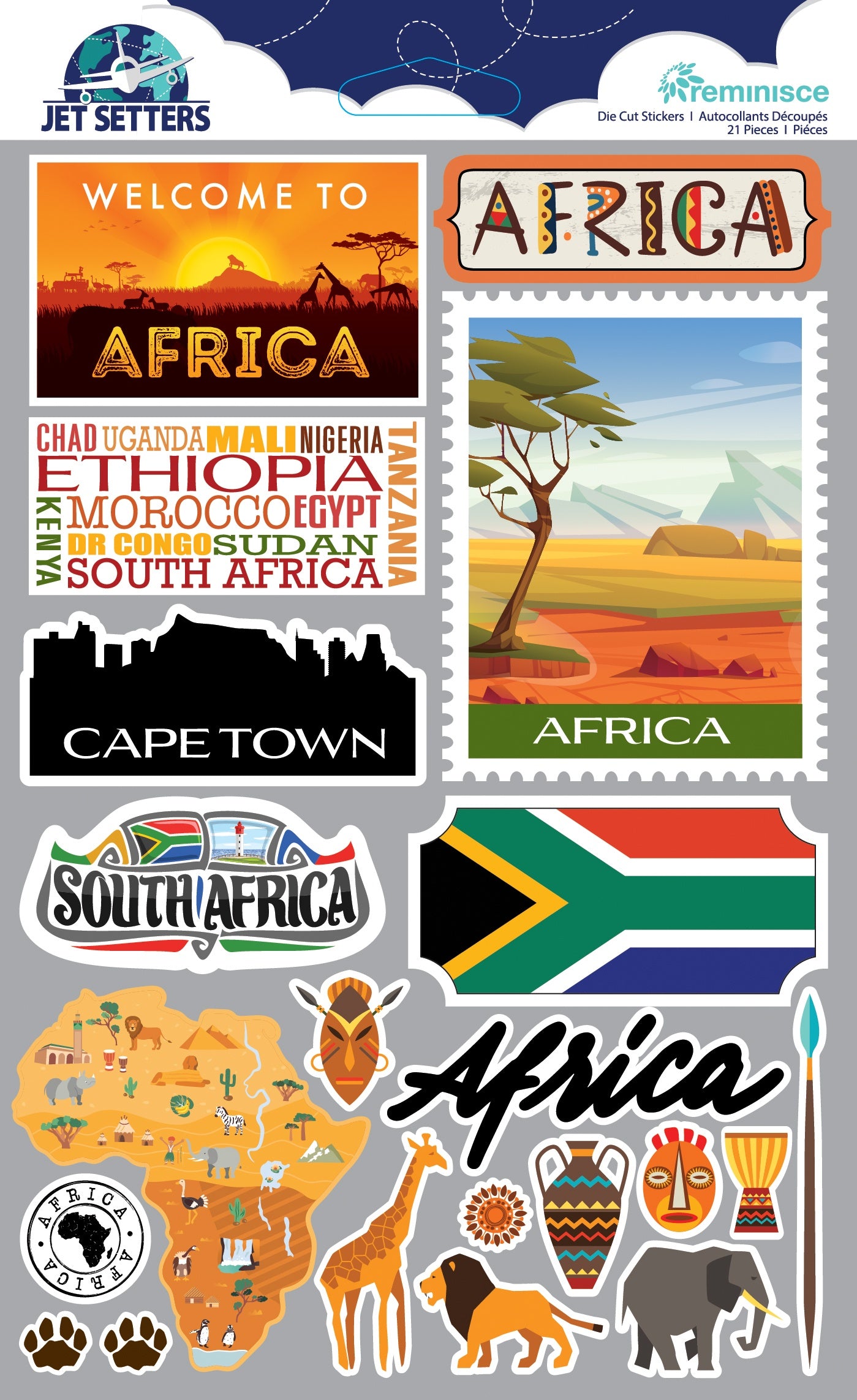 Reminisce Jet Setters 3.0 Dimensional Stickers-Select Style