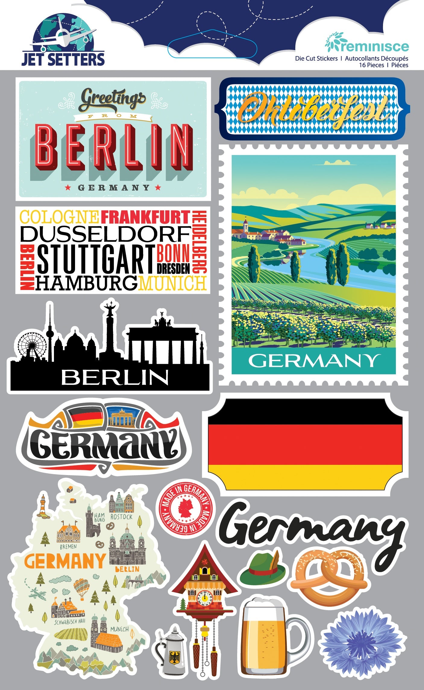 Reminisce Jet Setters 3.0 Dimensional Stickers-Select Style