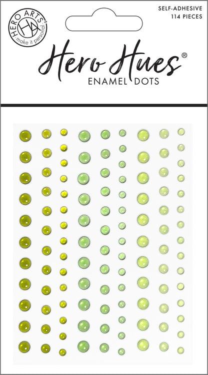 Hero Arts Hero Hues Enamel Dots-Translucent Greens