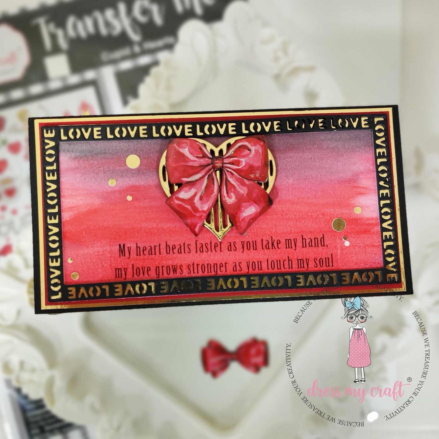 Dress My Craft Transfer Me Sheet A4-Be Mine Valentine