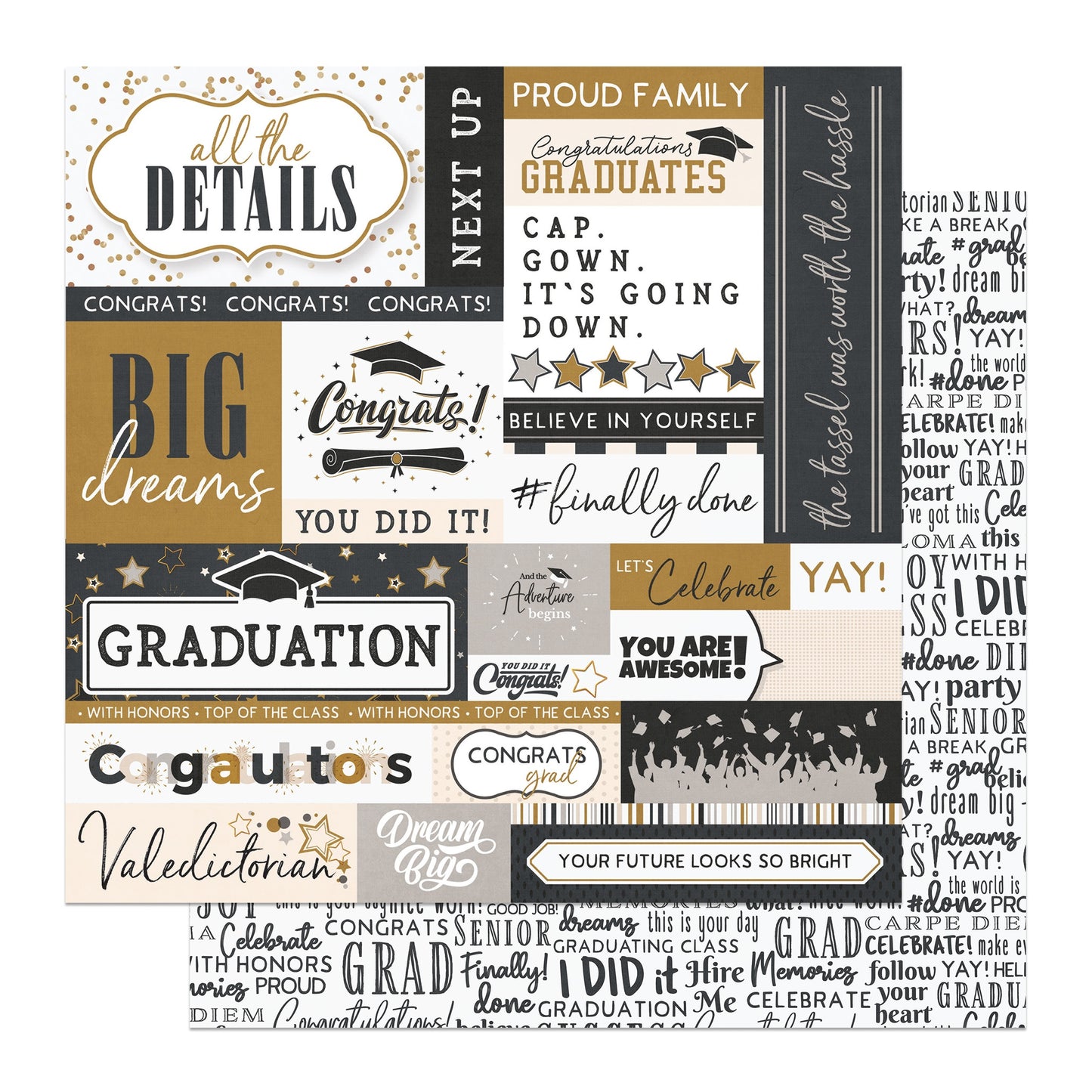 The Graduate Double-Sided Cardstock 12"X12"-Select Style