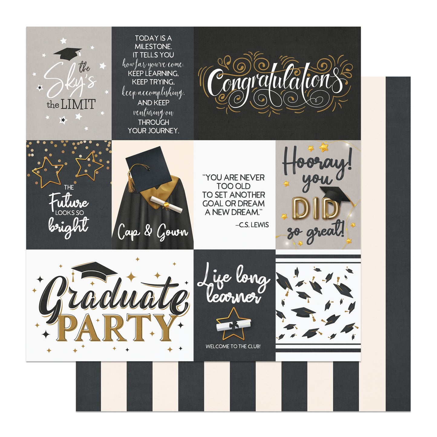 The Graduate Double-Sided Cardstock 12"X12"-Select Style