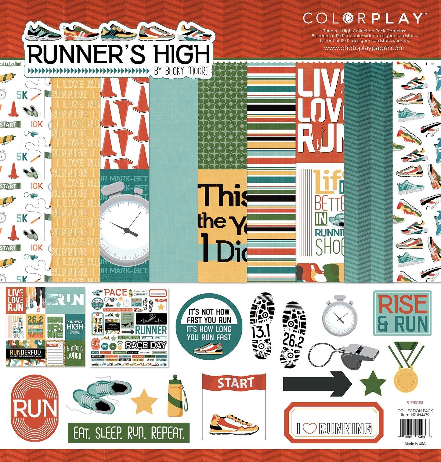 PhotoPlay Collection Pack 12"X12"-Runner's High