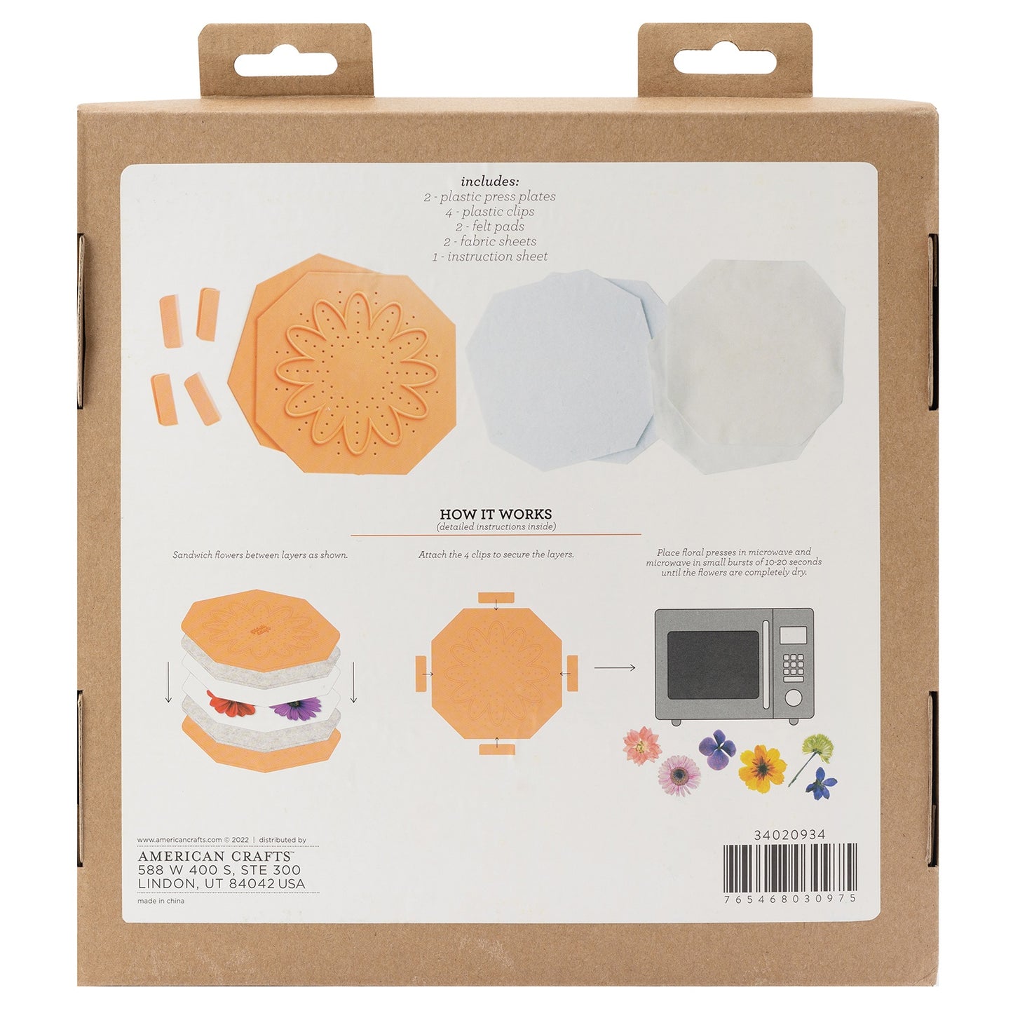 American Crafts Quicksie Daisy Flower Press Kit-15 Pieces
