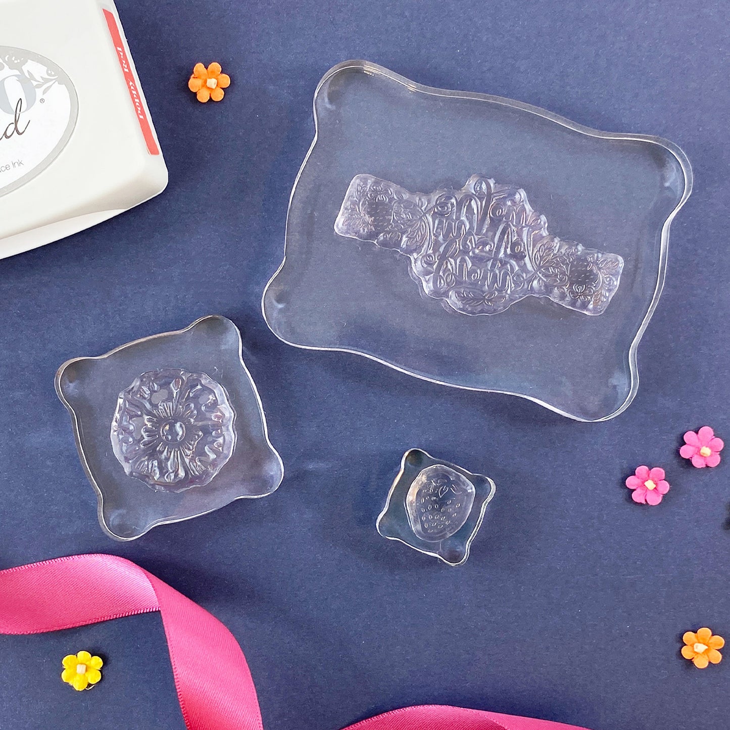Tonic Studios Acrylic Stamping Blocks-1"x1"; 2"x2"; 3"x4"