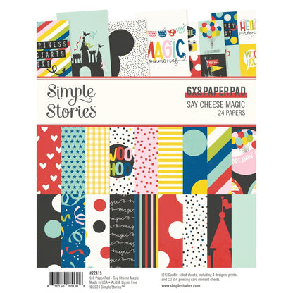 Simple Stories Double-Sided Paper Pad 6"X8" 24/Pkg-Say Cheese Magic