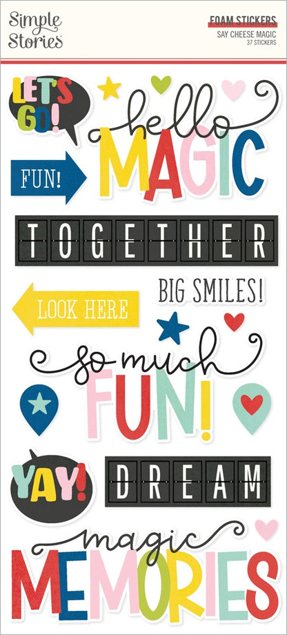 Say Cheese Magic Stickers 37/Pkg-Foam