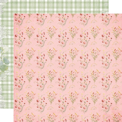 Simple Vintage Meadow Flowers Double-Sided Cardstock 12"X12"-4X6 Elements