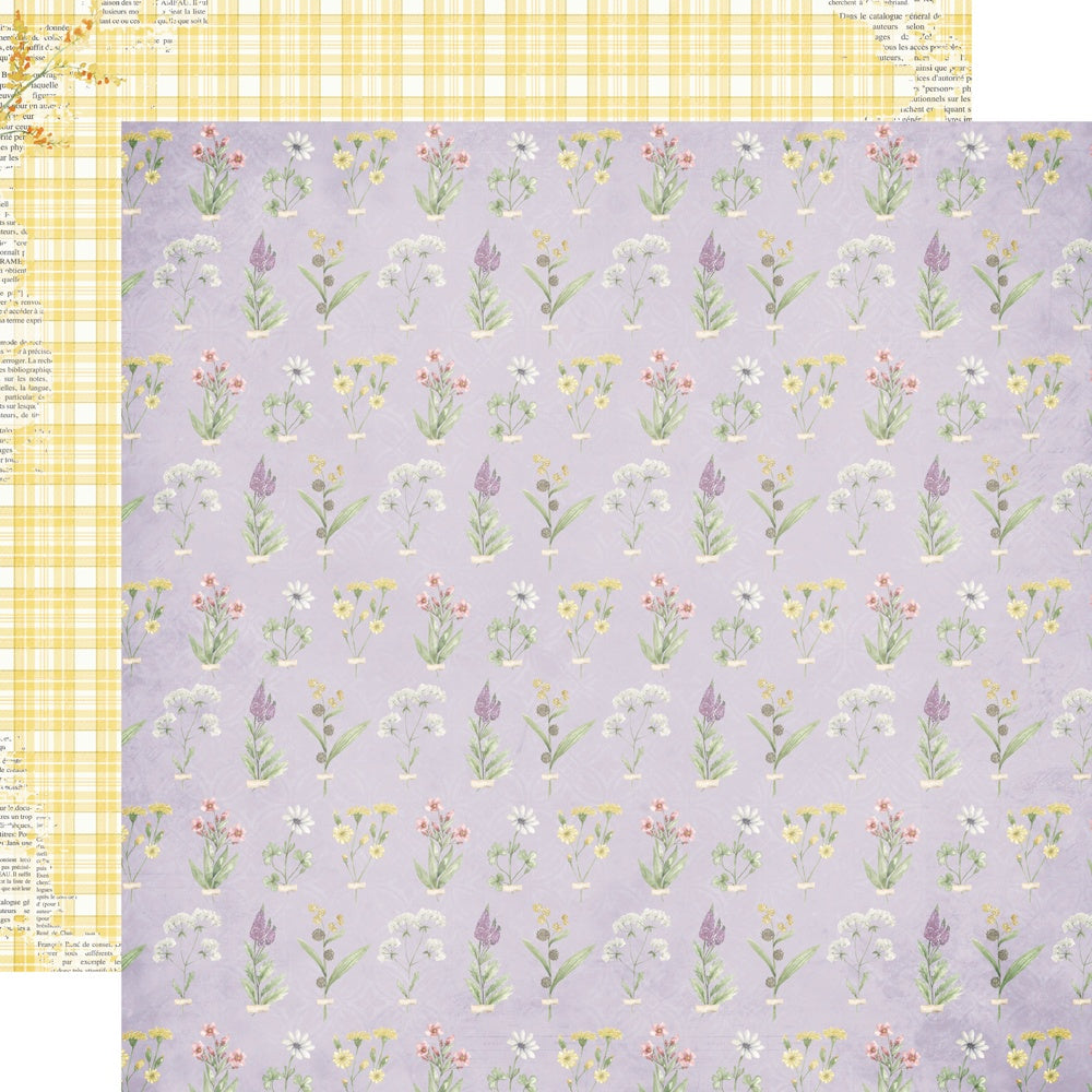 Simple Vintage Meadow Flowers Double-Sided Cardstock 12"X12"-4X6 Elements