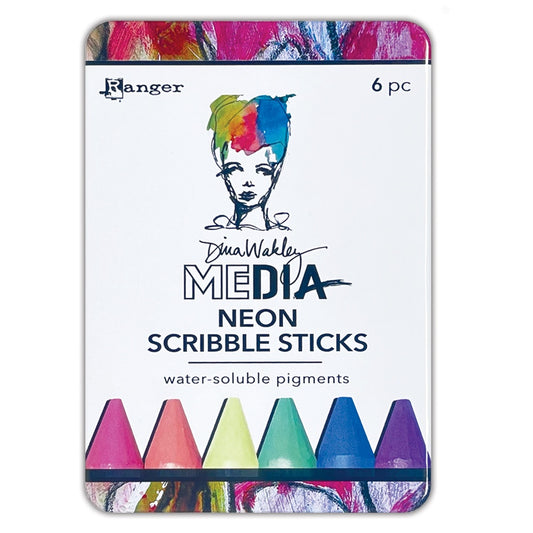 Dina Wakley Media Scribbles Sticks 4-6/Pkg