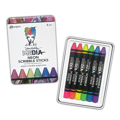 Dina Wakley Media Scribbles Sticks 4-6/Pkg