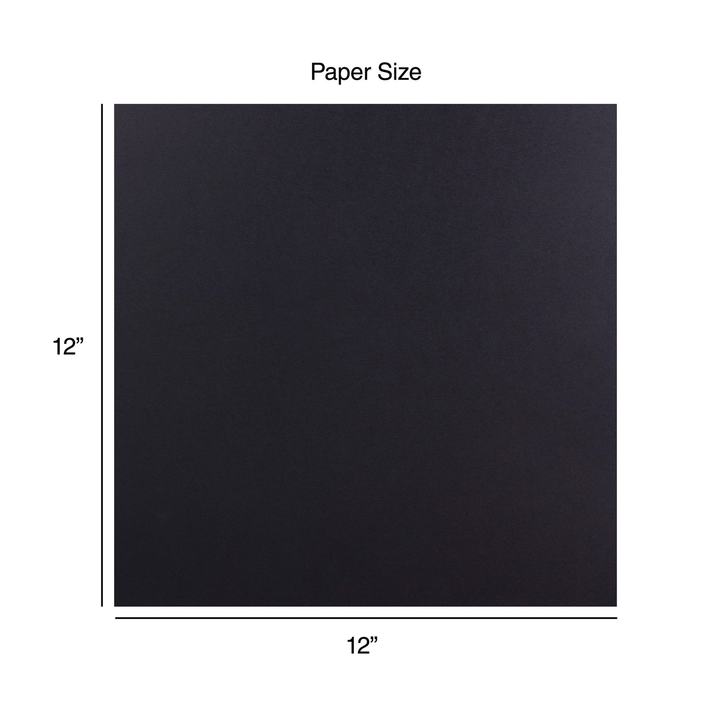 Harmony Hues 65# Cardstock 12"X12" 50/Pkg-Midnight Black