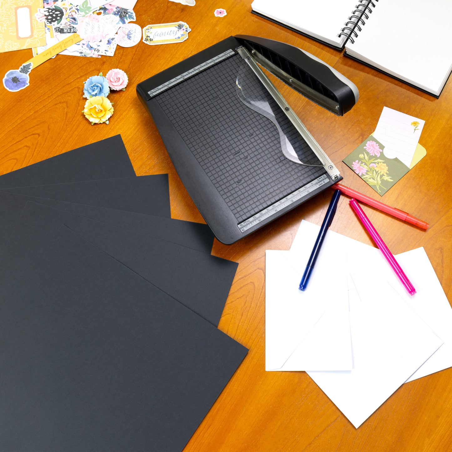 Harmony Hues 65# Cardstock 12"X12" 50/Pkg-Midnight Black