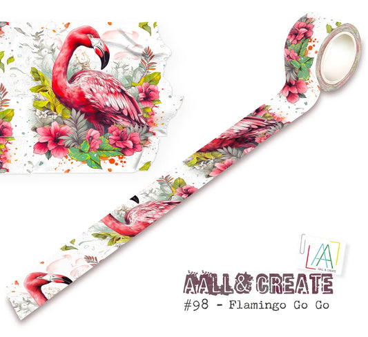 AALL And Create Washi Tape-Flamingo Go Go