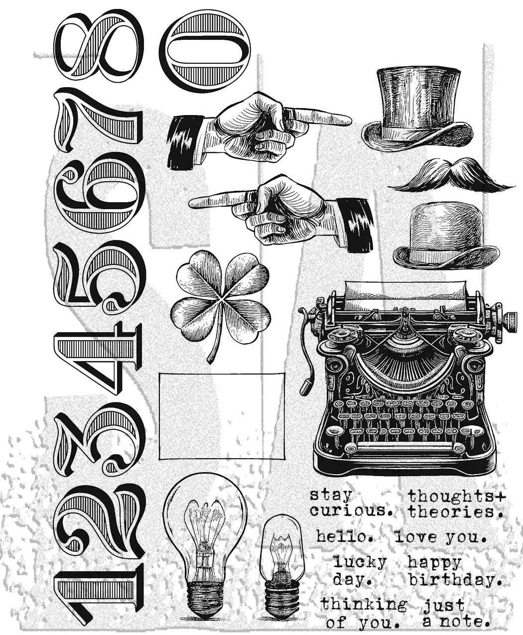 Tim Holtz Cling Stamps 7"X8.5"-