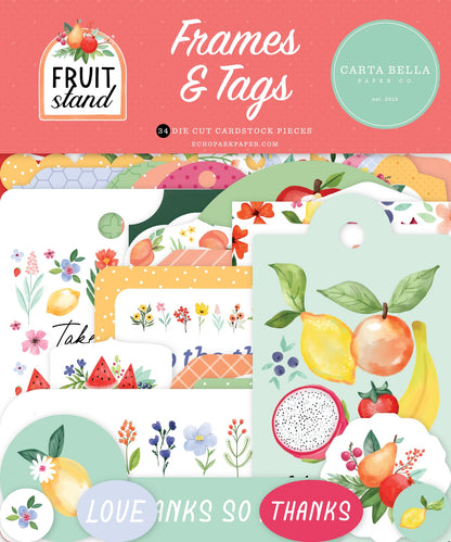 Carta Bella Cardstock Ephemera-Frames & Tags, Fruit Stand