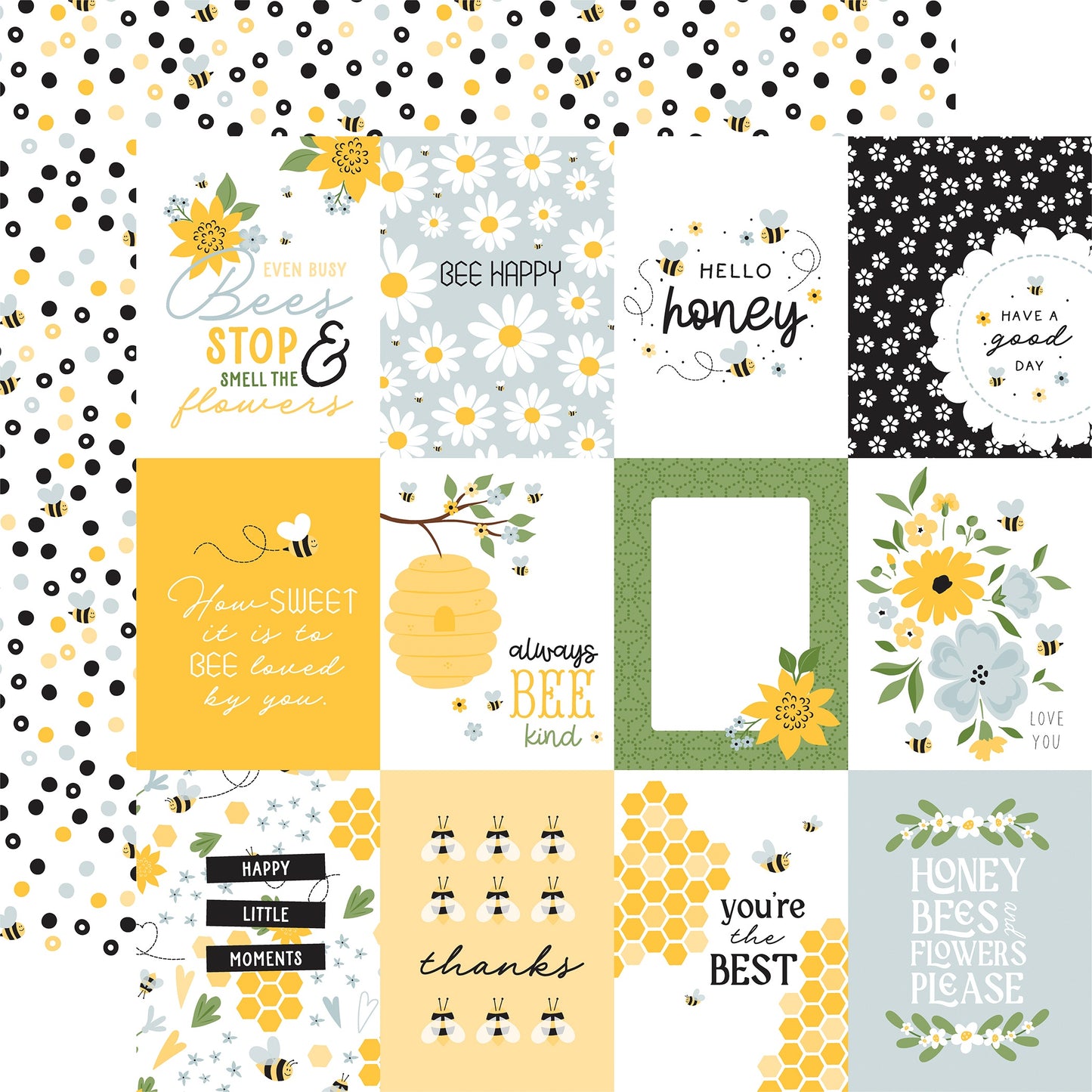 Happy As Can Bee Double-Sided Cardstock 12"X12"-Select Style