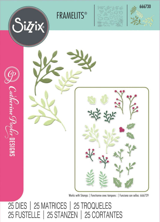 Sizzix Framelits Die Set 25/Pkg By Catherine Pooler-Happy Holly Days #2