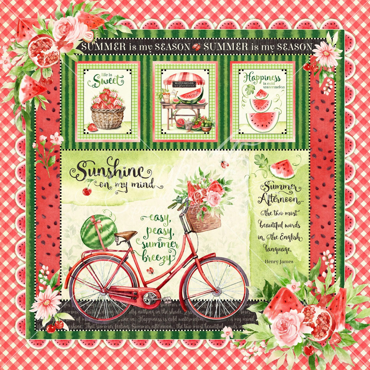 Sunshine On My Mind Double-Sided Cardstock 12"X12"-Select Style