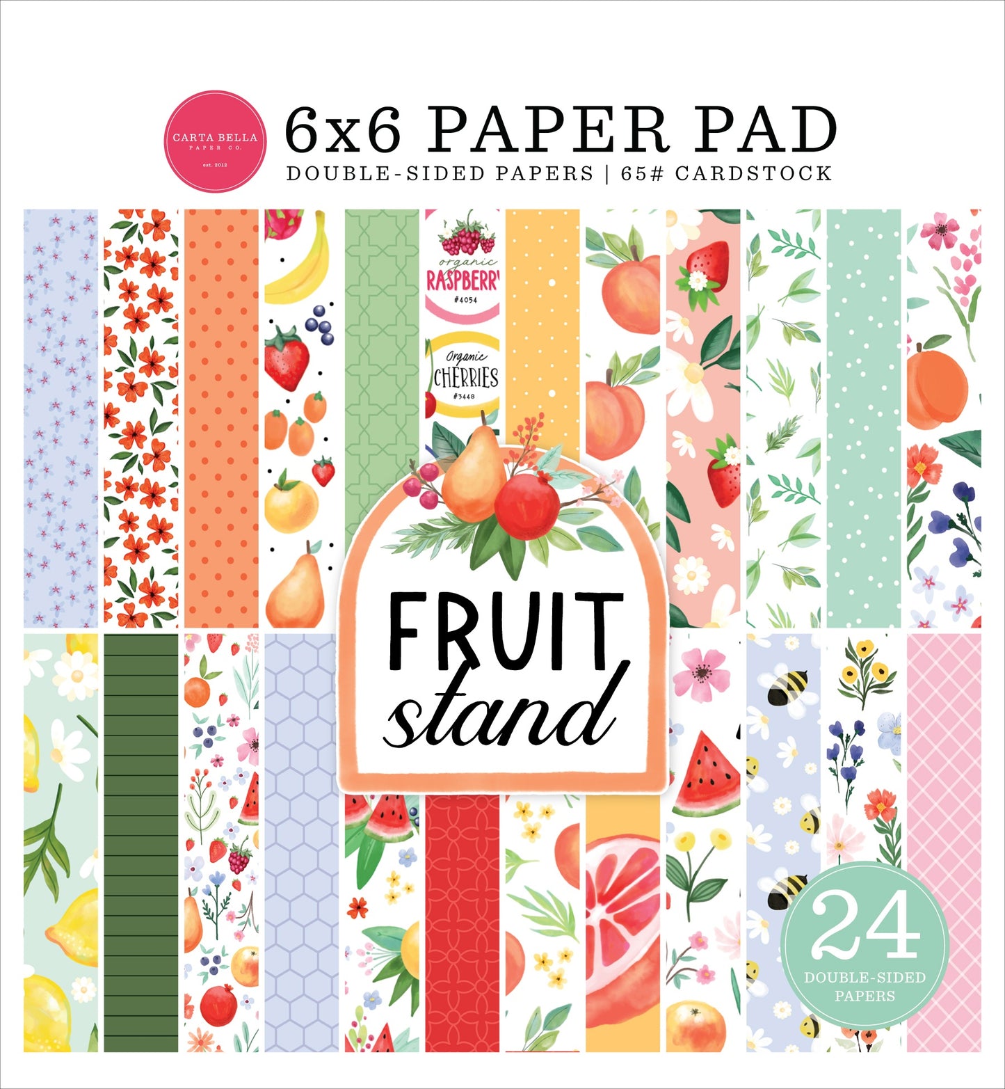 Carta Bella Double-Sided Paper Pad 6"X6"-Fruit Stand