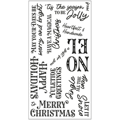 Sizzix Clear Stamps Set 13/Pkg By Catherine Pooler-Greetings Of The Season