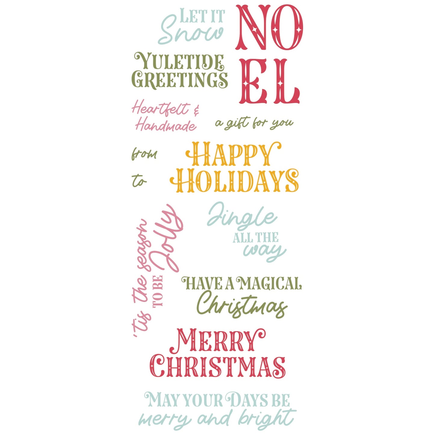 Sizzix Clear Stamps Set 13/Pkg By Catherine Pooler-Greetings Of The Season