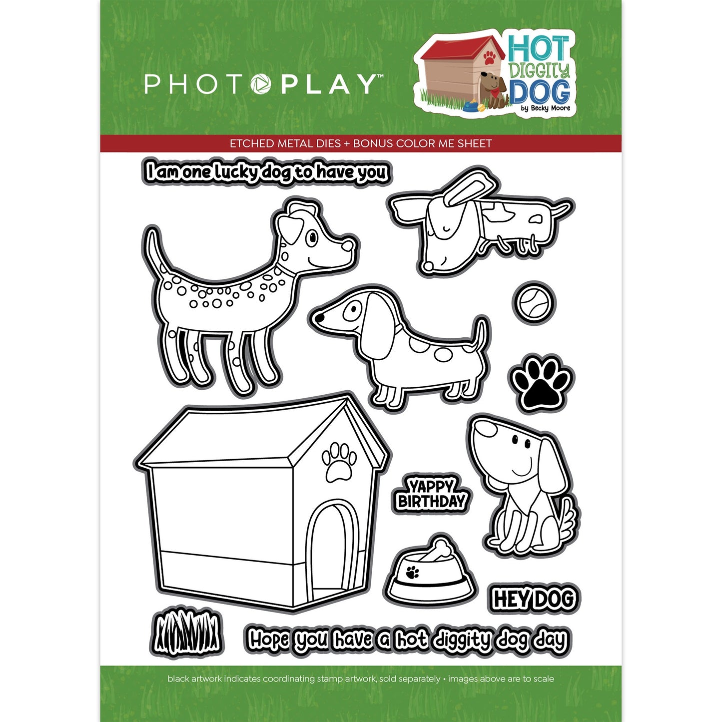 PhotoPlay Etched Die-Hot Diggity Dog