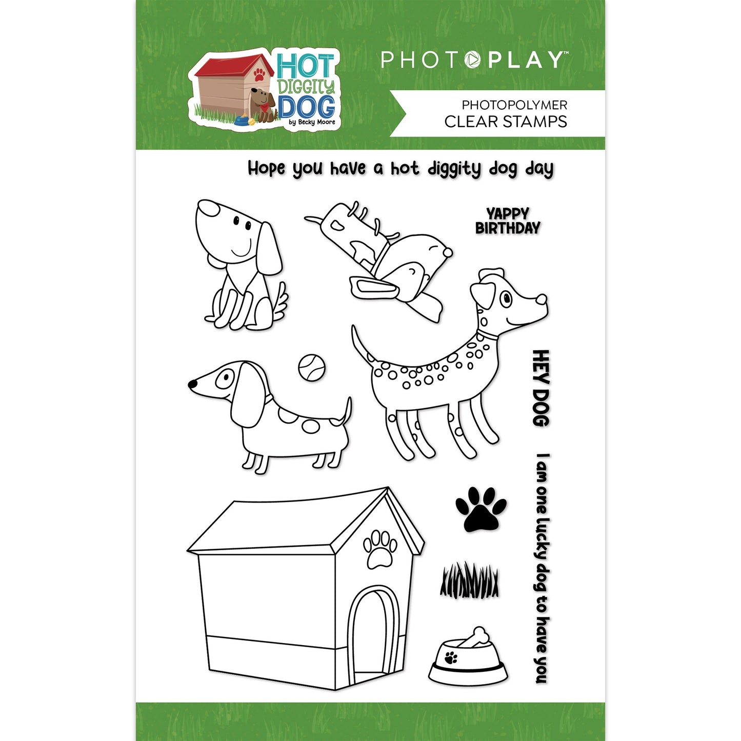 PhotoPlay Photopolymer Clear Stamps-Hot Diggity Dog