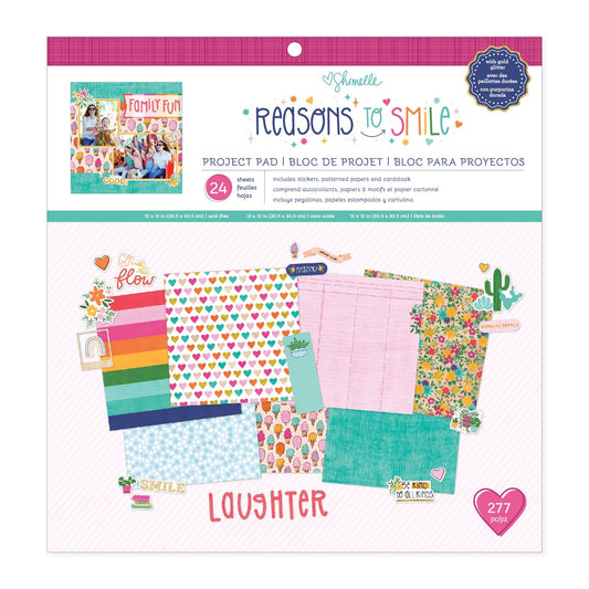 Shimelle Reasons To Smile Project Pad 12"X12"-24 Sheets