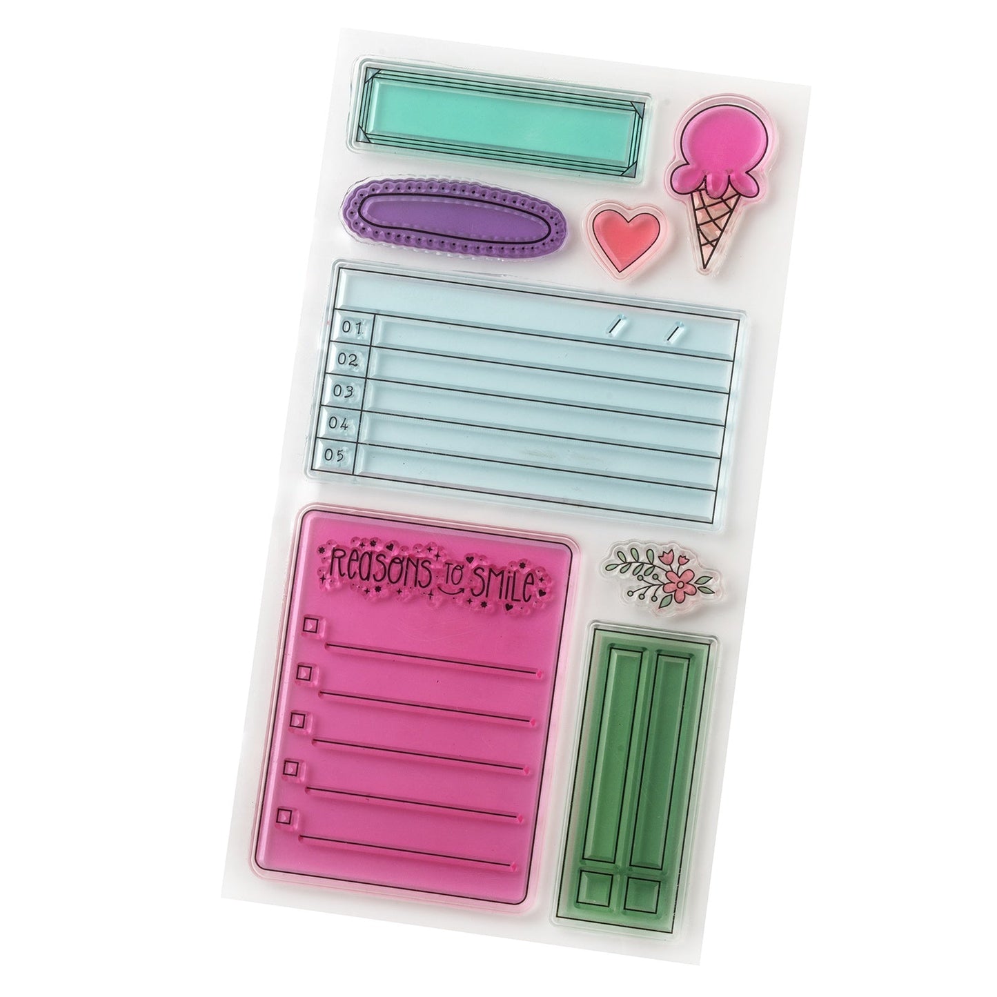 Shimelle Reasons To Smile Acrylic Stamp Set-10/Pkg