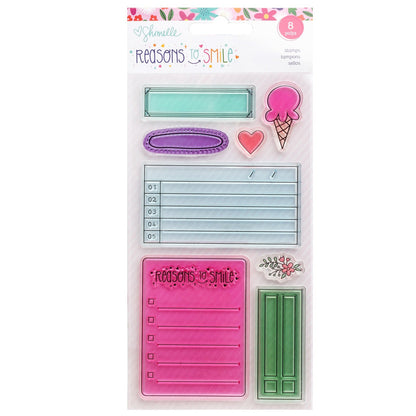 Shimelle Reasons To Smile Acrylic Stamp Set-10/Pkg