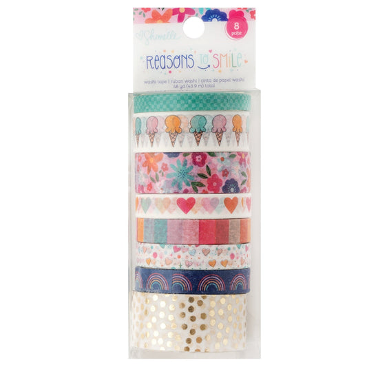 Shimelle Reasons To Smile Washi Tape-8 Pieces